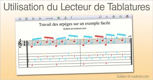 Utilisation du lecteur de tablatures en ligne