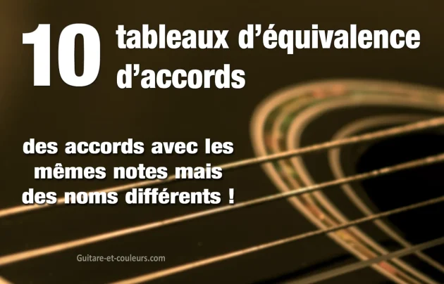 10 tableaux d'équivalence d'accords : des accords avec les mêmes notes mais des noms différents !